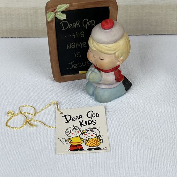 Enesco Figure Dear GOD Kids His Name Is JESUS Vintage 1982 - Picture 9 of 14